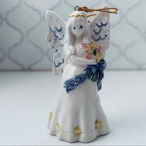 Vintage 1991 Flavia Porcelain Angel Ornament NWT